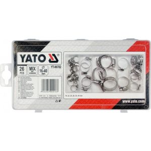 Set de abrazaderas metalicas 26 pcs 16-40mm - yato