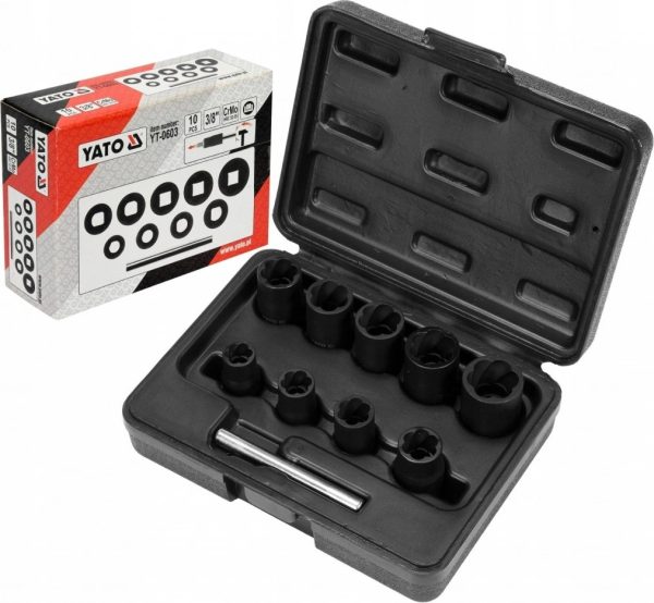 Set extractor de tornillo 3-8Pulgadas  10 pcs - yato