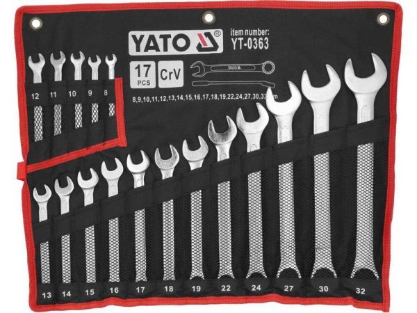 Set llaves punta corona 17 pcs, - yato