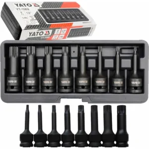 Set dados impacto imbus macho 1-2Pulgadas  8pcs - yato