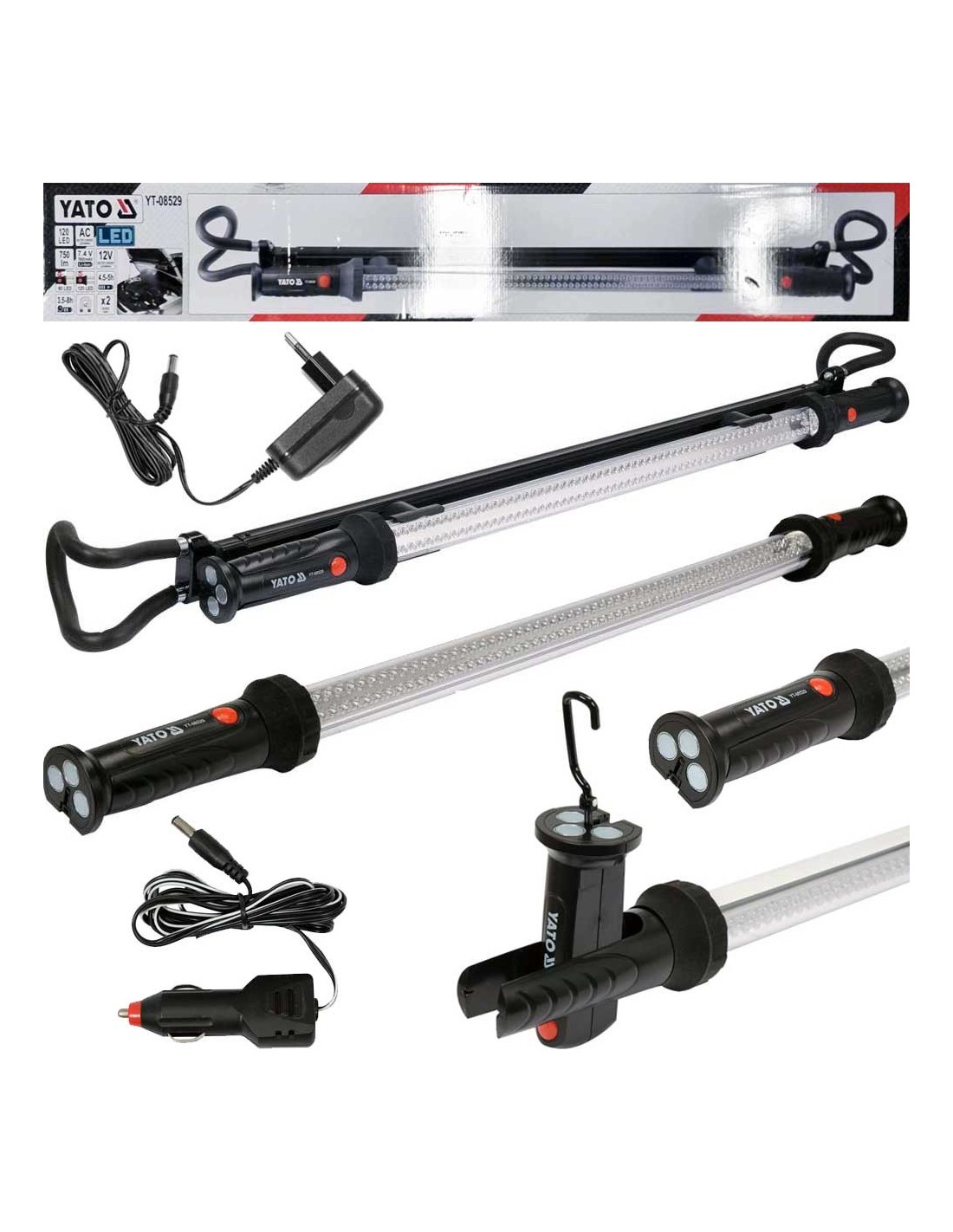 Lampara de trabajo 120 led - yato - Imagen 3