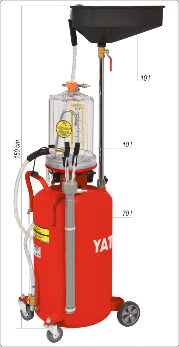 Extractor aceite neum, 90l 6 succ, ar 1-4Pulgadas  - yato - Imagen 2