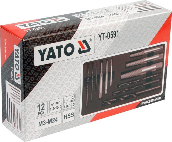 Set extractor pernos cortados 12pcs - yato - Imagen 2