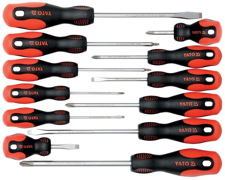 Set destornilladores paleta - cruz 12pcs - yato