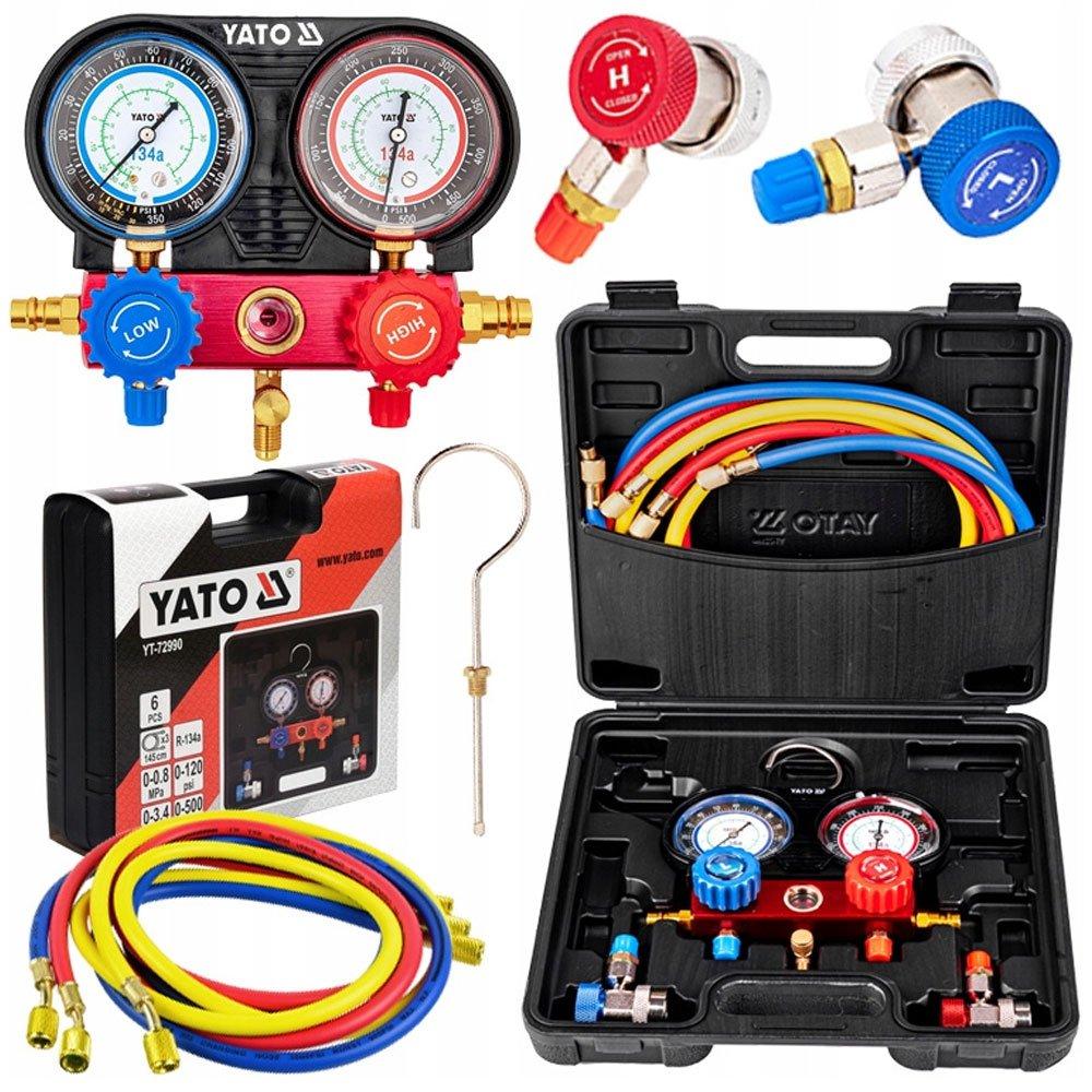 Kit Manómetro / Conjunto Medidor de Gases para Aire Acondicionado (6 piezas) - Imagen 5