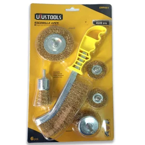 Juego Escobillas Ondulada 6 Pcs